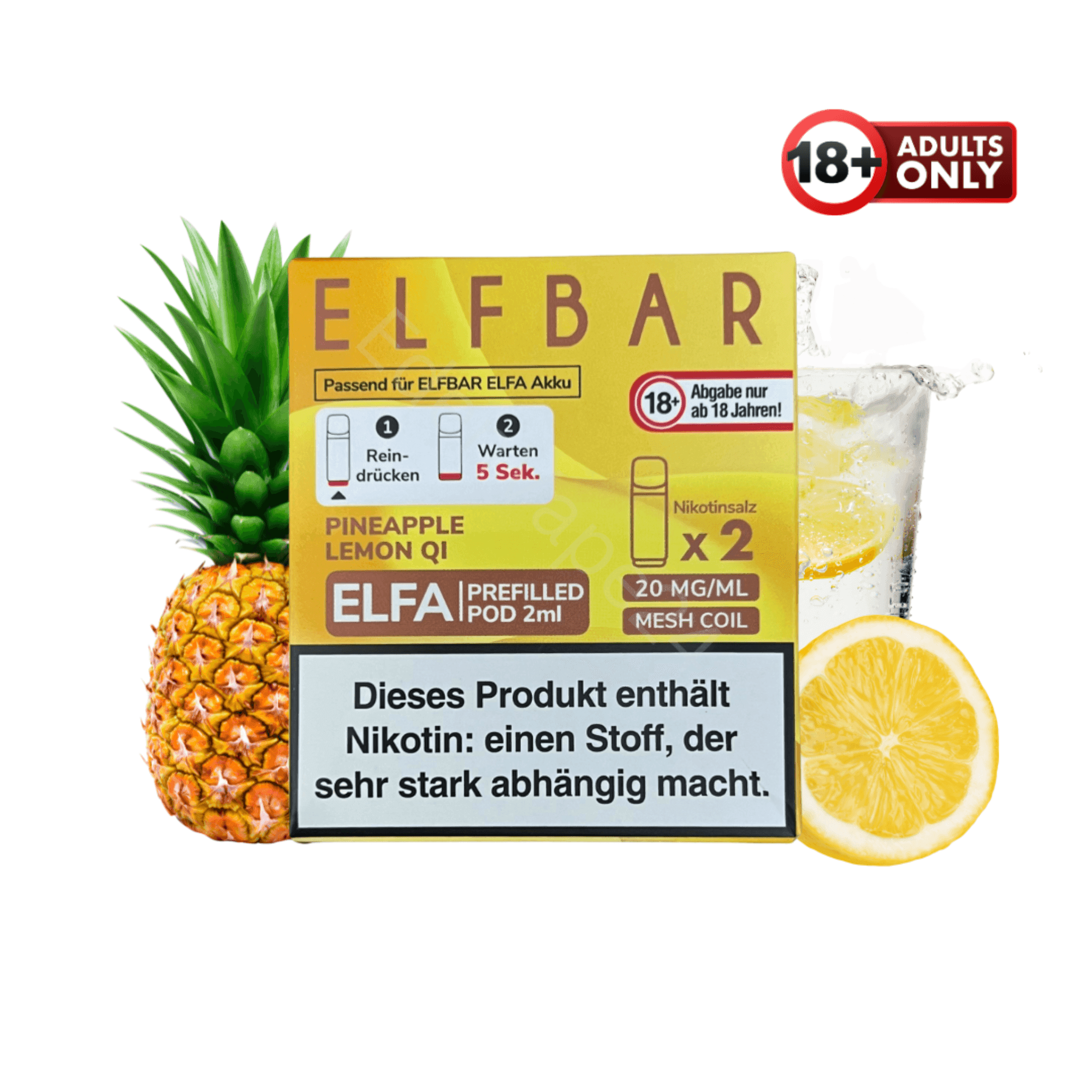 Elfbar ELFA Pod - Pineapple Lemon QI - EdenVape24